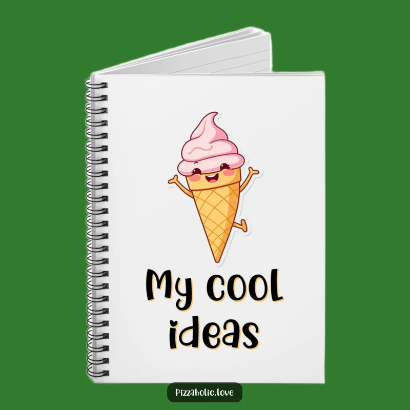 Sweet Thoughts Funny Notebook - Journal Your Ideas with Ice Cream Fun