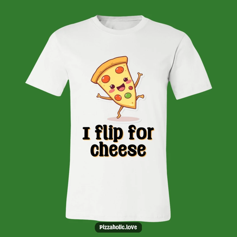 Funny Pizza Cartwheel T-Shirt: Joyful Slice Doing Acrobatics Tee for Pizza Fans