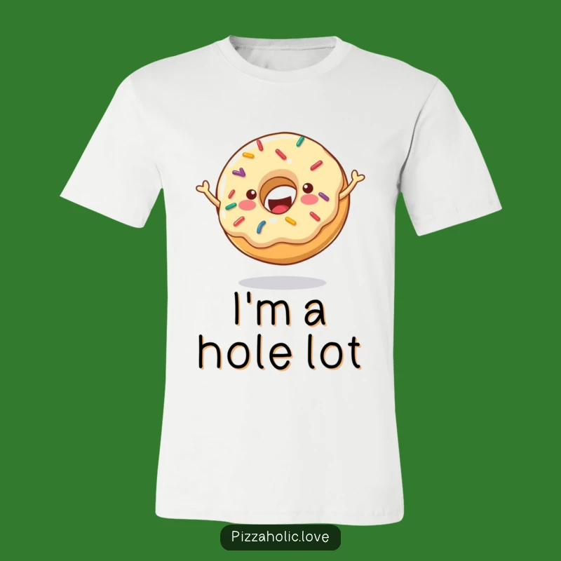 Funny Cheerful Donut T-Shirt: Bouncing Sprinkled Tee for Sweet Fun