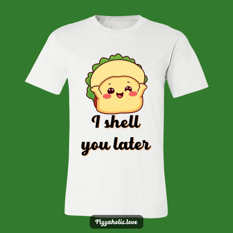 Funny Happy Taco T-Shirt: Waving Mexican Fiesta Tee for Foodie Fun