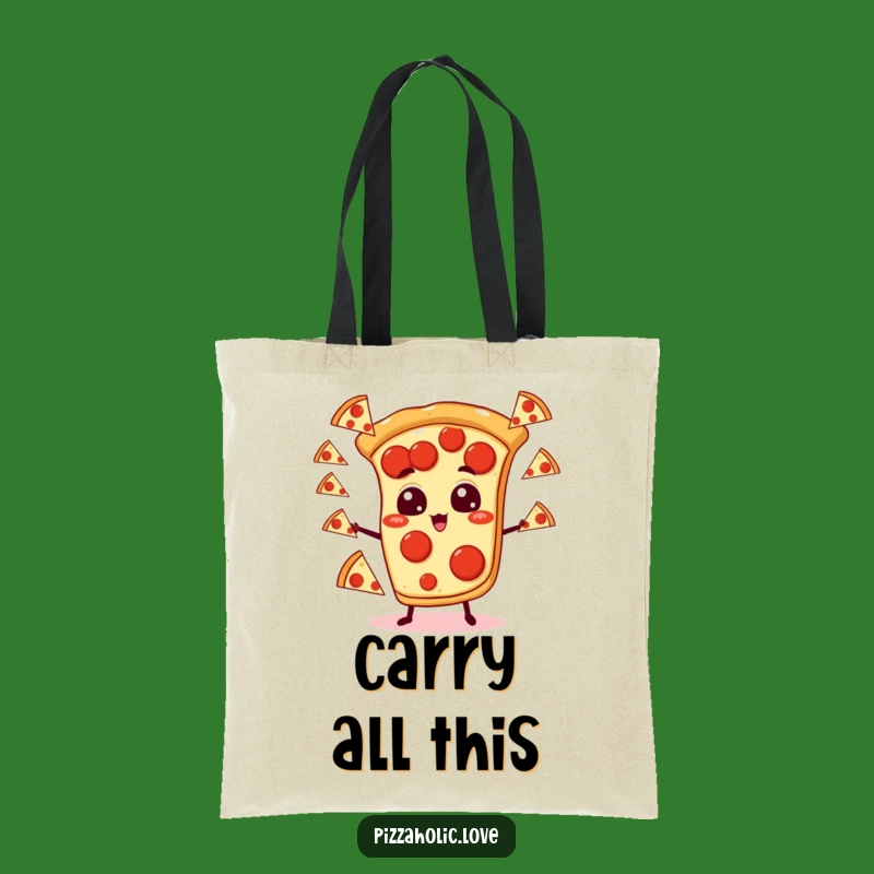 Funny Juggling Pizza Tote Bag: Carry Your Fun, Excellent Foodie Gift