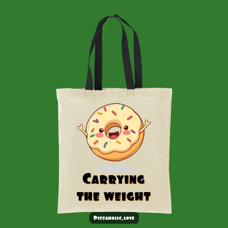 Funny Cheerful Donut Tote Bag: Carry Your Sweetness with Energetic Style